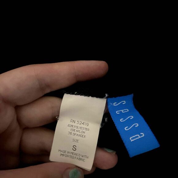 Sessa Black Swimsuit Cover Up Dress Semisheer Black Slinky Mesh Size Small - Picture 3 of 3